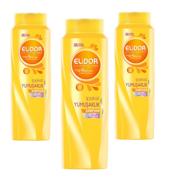 خرید شامپو الیدور EliDOR زرد مخصوص موهای خشک حجم ۵۵۰ میلی لیتر