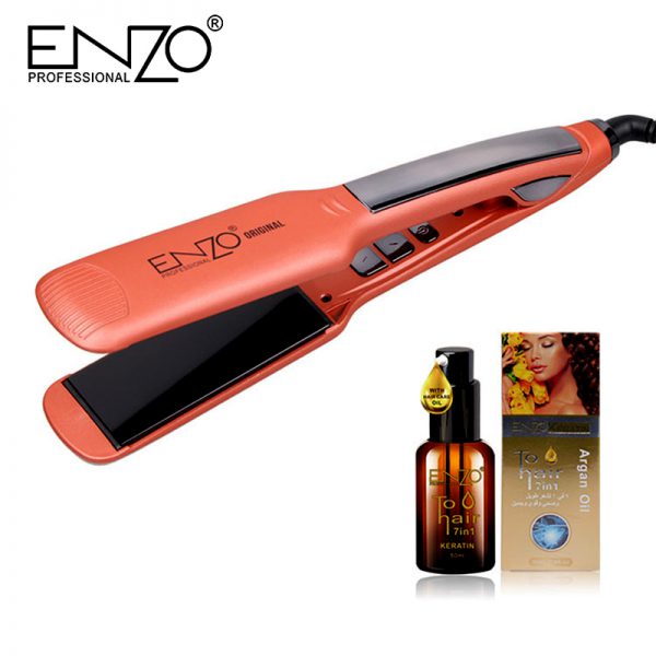 خرید و قیمت و مشخصات اتو مو حرفه ای کراتینه انزو صفحه پهن مدل ENZO professional EN-9913 در فروشگاه زیبا مد zibamod