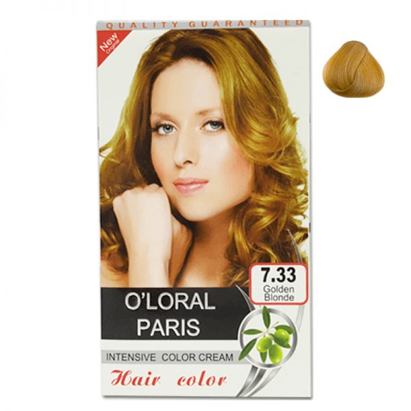 خرید و قیمت و مشخصات رنگ مو اولورال پاریس O’LORAL PARIS بلوند طلایی شماره 7.33