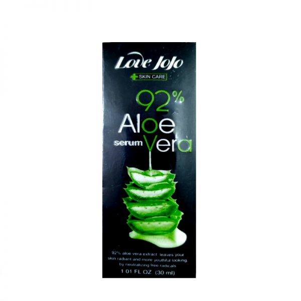 خرید و قیمت و مشخصات سرم آلوورا 92 درصد لاو جوجو love jojo skin care 92% aloe vera در فروشگاه اینترنتی زیبا مد zibamod