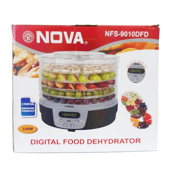 خرید و قیمت و مشخصات میوه خشک کن دیجیتالی نوا مدل NOVA NFS-9010DFD در فروشگاه اینترنتی زیبا مد