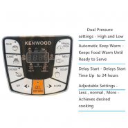 خرید و قیمت و مشخصات زودپز دیجیتالی کنوود 6 لیتری مدل KENWOOD KPC376 در فروشگاه اینترنتی زیبا مد
