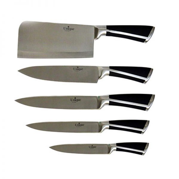 خرید و قیمت و مشخصات ست چاقو،کارد و ساطور آشپزخانه یونیک Unique 9PCS KNIFE SET در فروشگاه اینترنتی زیبا مد