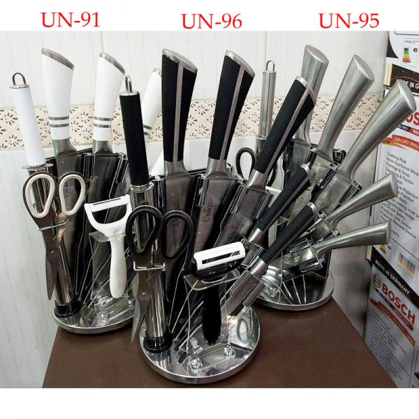 خرید و قیمت و مشخصات ست چاقو،کارد و ساطور آشپزخانه یونیک Unique 9PCS KNIFE SET در فروشگاه اینترنتی زیبا مد (3)