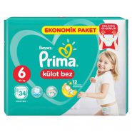 خرید و قیمت و مشخصات پوشک بچه پریما پمپرز شورتی Prima Pampers سایز 6 بسته 34 عددی در فروشگاه اینترنتی زیبا مد