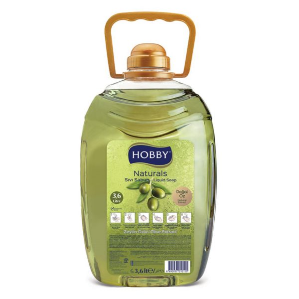خرید و قیمت و مشخصات مایع دستشویی هوبی HOBBY عصاره روغن زیتون حجم 3.6 لیتر در فروشگاه اینترنتی زیبا مد