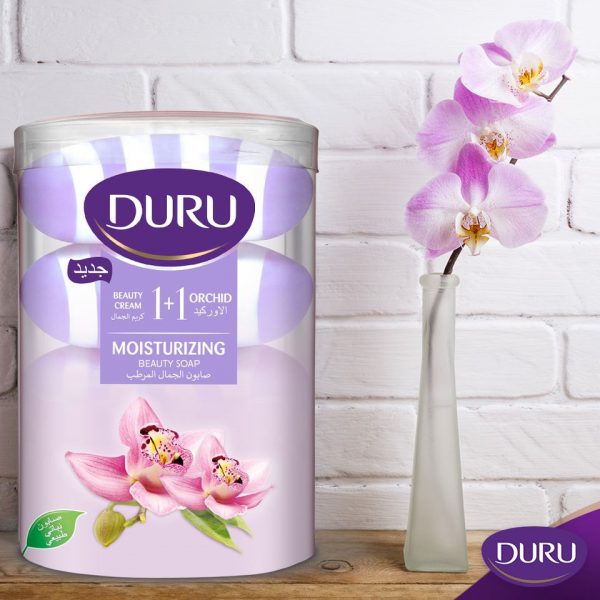 خرید و قیمت و مشخصات صابون دورو DURU رایحه گل ارکیده بسته ۴ عددی در فروشگاه اینترنتی زیبا مد