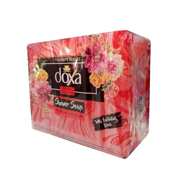خرید و قیمت و مشخصات صابون حمام دوکسا Doxa رایحه گل های بهاری بسته 4 عددی در فروشگاه زیبا مد