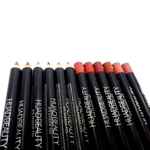 خرید و قیمت و مشخصات پک 12 عددی رژلب مدادی هدابیوتی HUADBEAUTY در فروشگاه اینترنتی زیبا مد