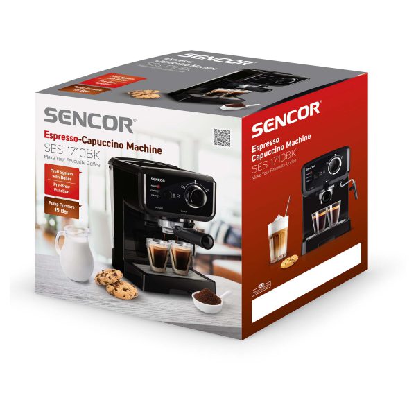 خرید و قیمت و مشخصات اسپرسو و قهوه ساز سنکور SENCOR مدل SES 1710BK در فروشگاه زیبا مد