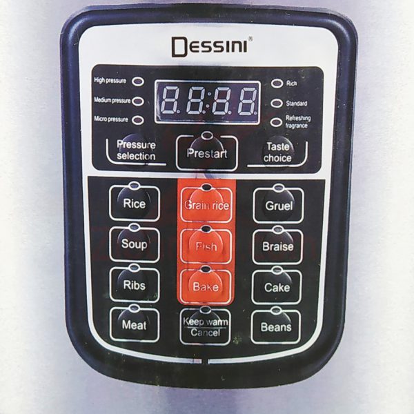 خرید و قیمت و مشخصات زودپز دیجیتالی دسینی Dessini ظرفیت 6 لیتری مدل DS-379 در فروشگاه زیبا مد