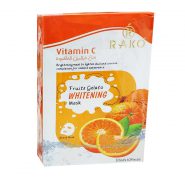 ماسک ورقه ای آب رسان کلاژن Rako مدل Vitamin C بسته 10 عددی