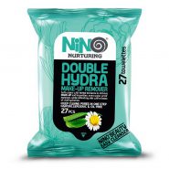 خرید و قیمت و مشخصات دستمال مرطوب آرایش پاک کن NiNo مدل DOUBLE HYDRA بسته 27 عددی در زیبا مد
