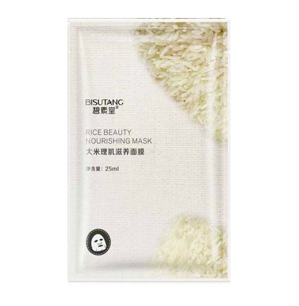 ماسک ورقه ای بیسوتانگ bisutang مدل برنج سفید حجم 25 گرمی