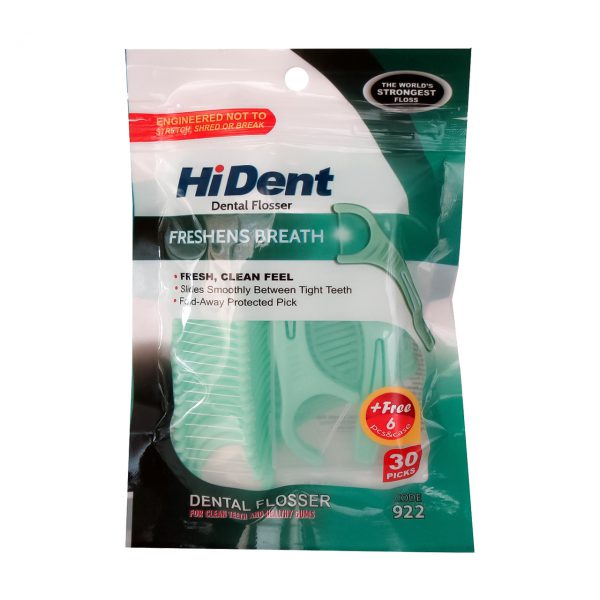 خرید و قیمت و مشخصات نخ دندان های دنت HiDent مدل FRESHENS BREATH بسته 75 عددی در زیبا مد