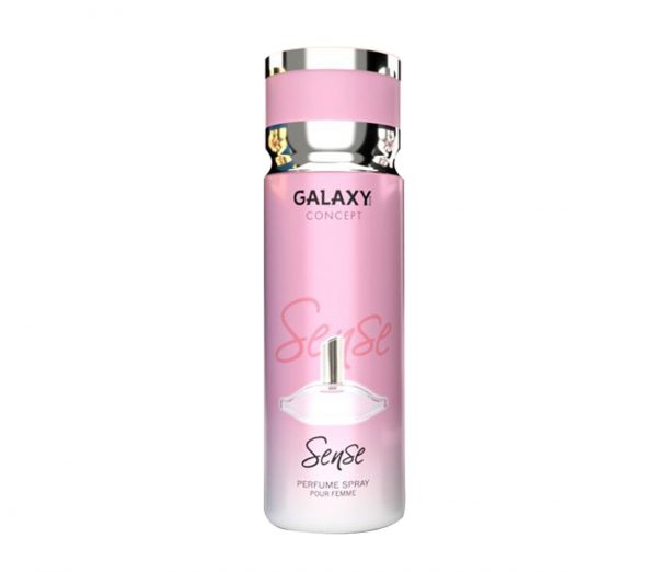 خرید و قیمت و مشخصات اسپری خوشبو کننده زنانه گالکسی GALAXY مدل SENSE سنسز در زیبا مد