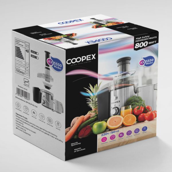 خرید و قیمت و مشخصات آبمیوه گیر تک کاره کوپکس COOPEX مدل JCX-5550 در زیبا مد
