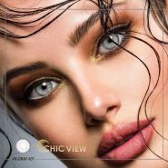 خرید و قیمت و مشخصات لنز چشم چیک ویو CHIC VIEW مدل ICE 107 رنگ طوسی در زیبا مد