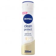 خرید و قیمت و مشخصات اسپری ضد تعریق زنانه نیوآ NIVEA مدل clean protect حجم 200 میل در زیبا مد