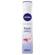 خرید و قیمت و مشخصات اسپری ضد تعریق زنانه نیوآ NIVEA مدل fresh cherry حجم 200 میل در زیبا مد