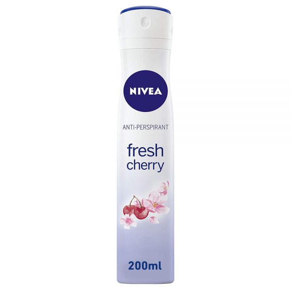 خرید و قیمت و مشخصات اسپری ضد تعریق زنانه نیوآ NIVEA مدل fresh cherry حجم 200 میل در زیبا مد