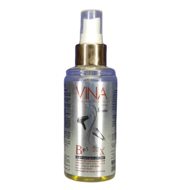 خرید و قیمت و مشخصات اسپری محافظ حرارتی مو و حجم دهنده کراتین وینا VINA حجم 150میلی لیتر در زیبامد