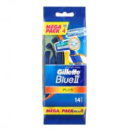خرید و قیمت و مشخصات خود تراش ژیلت Gillette بلو تو Blue II پلاس 14 عددی در زیبا مد