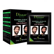 خرید و قیمت و مشخصات پک 10 عددی شامپو رنگ مو سر و ریش مشکی دیسار Dissar در زیبا مد