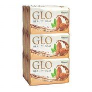 خرید و قیمت و مشخصات صابون GLO با رایحه بادام Almond بسته 6 عددی در زیبا مد