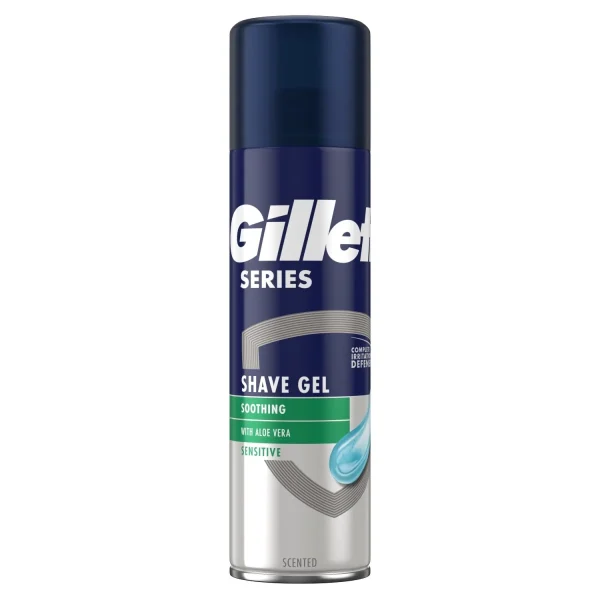 خرید و قیمت و مشخصات ژل اصلاح ژیلت Gillette مدل SOOTHING پوست حساس ظرفیت 200 میلی لیتر در زیبا مد