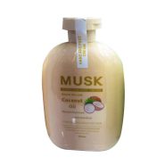 خرید و قیمت و مشخصات کرم مرطوب کننده MUSK عصاره روغن نارگیل Coconut oil حجم 300 میلی لیتر در زیبا مد
