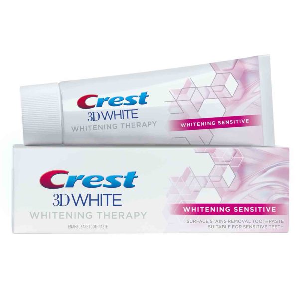 خرید و قیمت و مشخصات خمیر دندان سفید کننده دندان حساس کرست Crest مدل 3D WHITE ظرفیت 75 میلی لیتر در زیبا مد