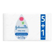خرید و قیمت و مشخصات صابون بچه جانسون Johnson's مدل Mild & Gentle بسته 6 عددی (125 گرمی) در زیبا مد